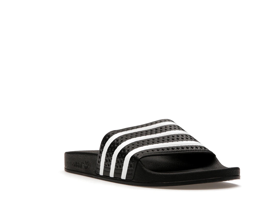 adidas Adilette Slides Black White - vue secondaire A