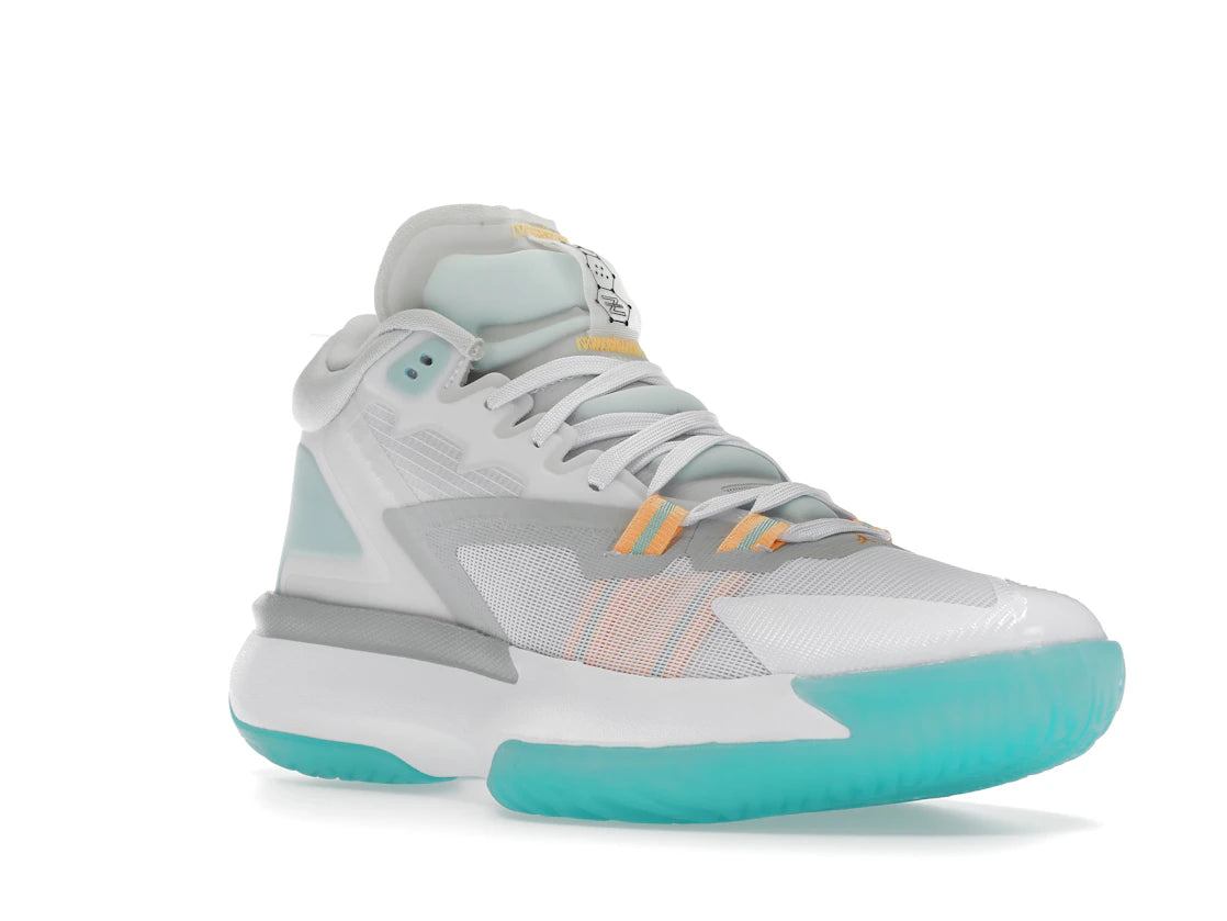 Jordan Zion 1 White Dynamic Turquoise - vue secondaire A