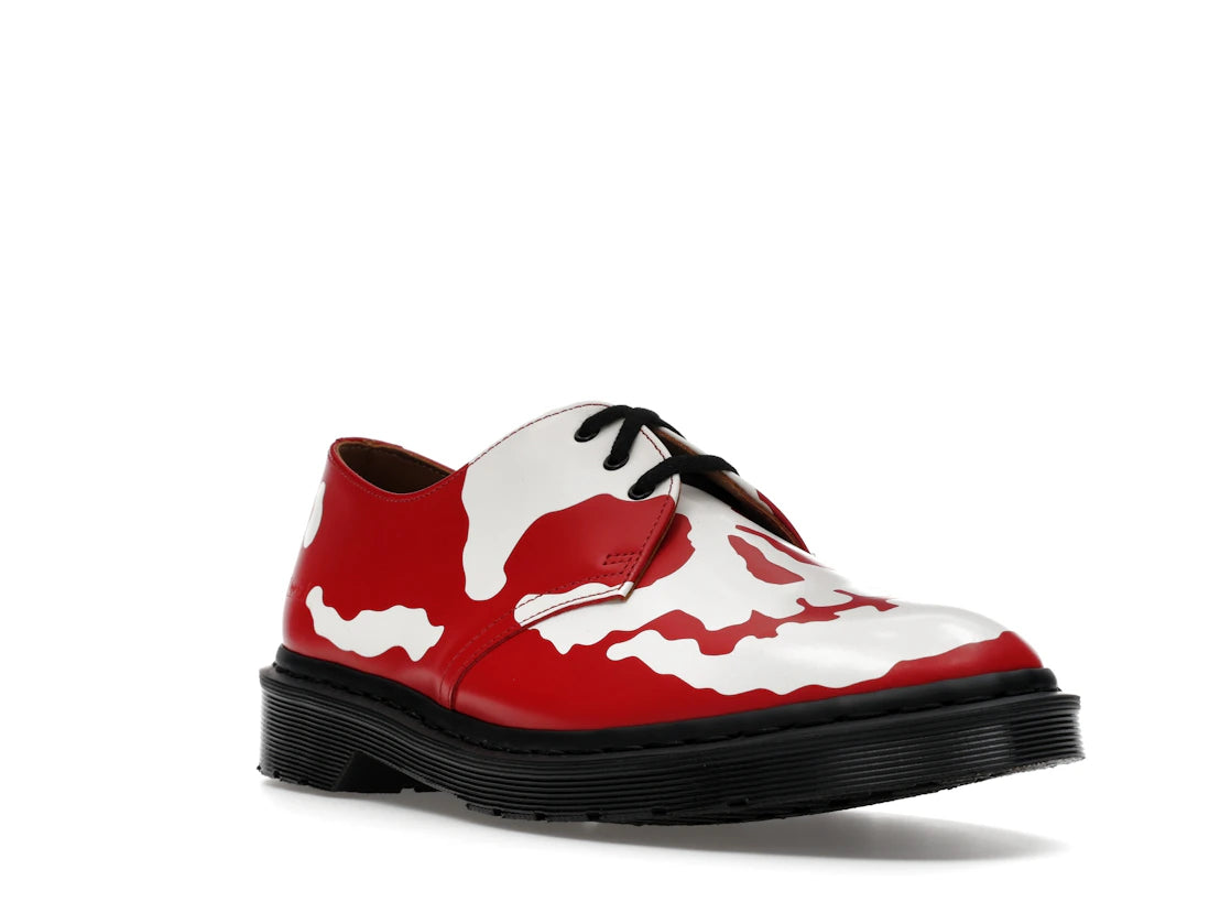 Dr. Martens 1461 3-Eye Shoe Supreme Skull Red White - vue secondaire A