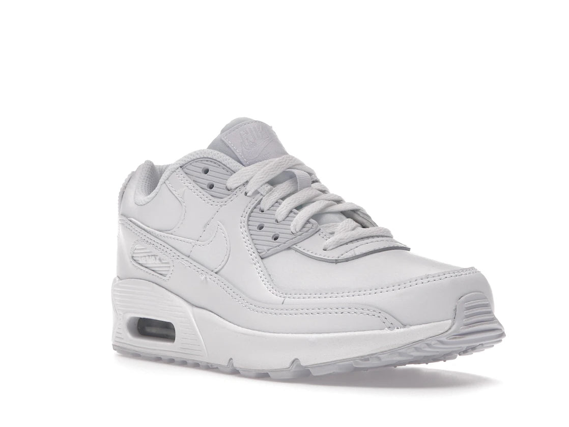 Nike Air Max 90 Recraft Triple White (GS) - vue secondaire A