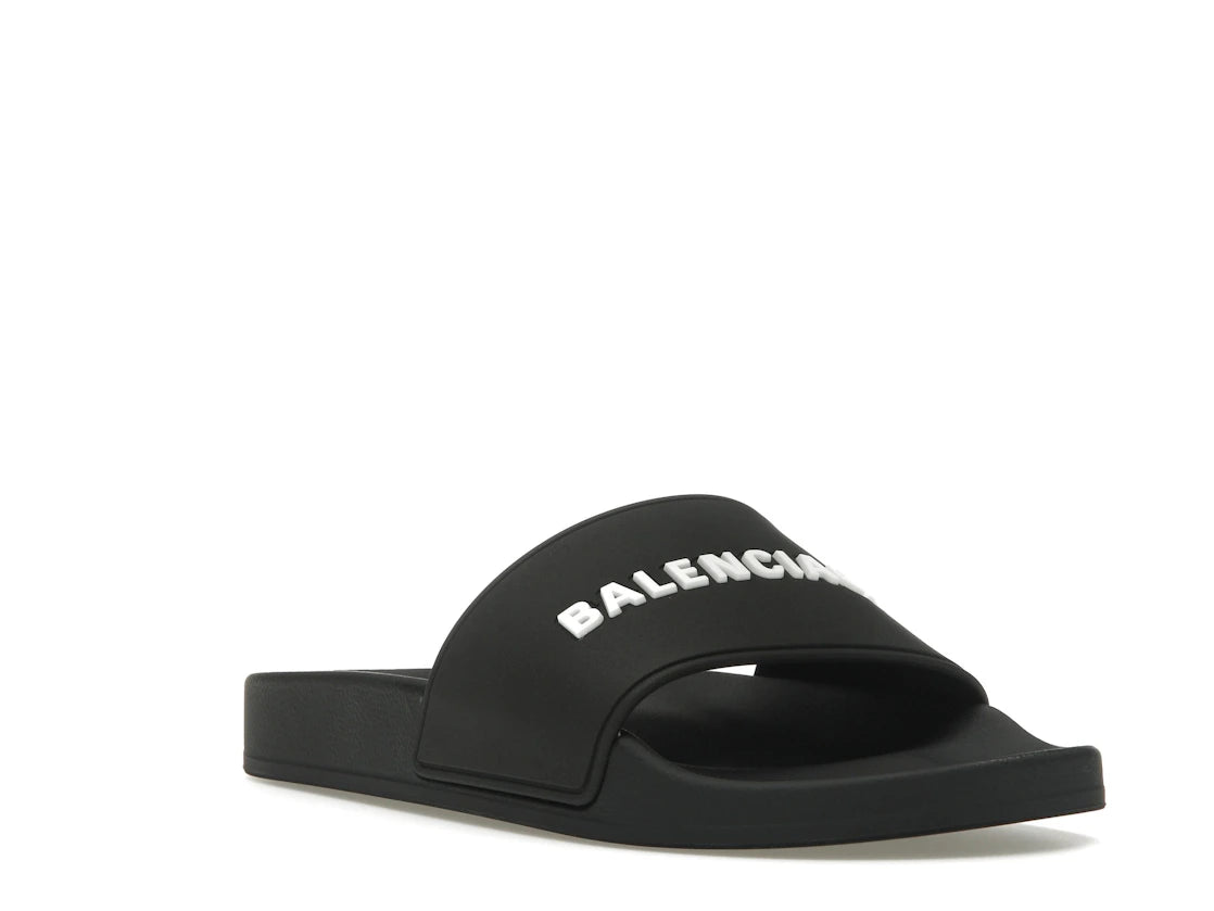 Balenciaga Pool Slide Black White (Women's) - vue secondaire A