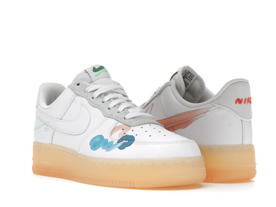 Nike Air Force 1 Flyleather Mayumi Yamase White - vue secondaire A