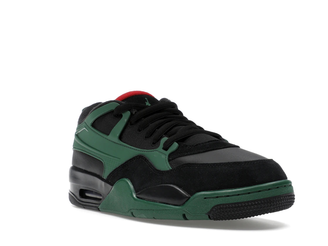 Jordan 4 RM Black Gorge Green University Red - vue secondaire A