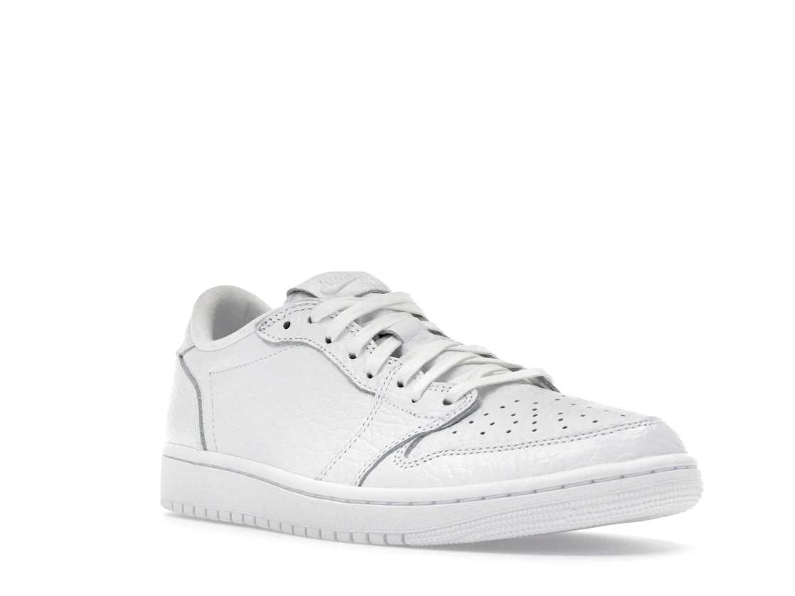 Jordan 1 Retro Low Swooshless Triple White (2025) - vue secondaire A