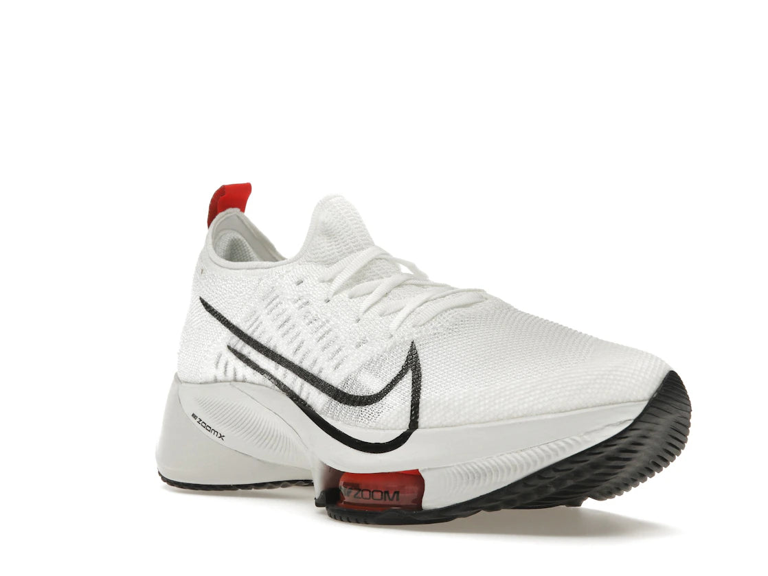 Nike Air Zoom Tempo NEXT% Flyknit White Light Crimson Platinum Tint Black - vue secondaire A