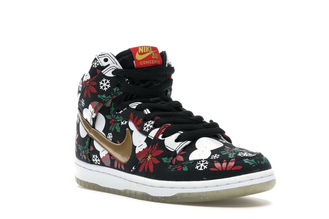 Nike SB Dunk High Concepts Ugly Christmas Sweater Black (Special Box) - vue secondaire A
