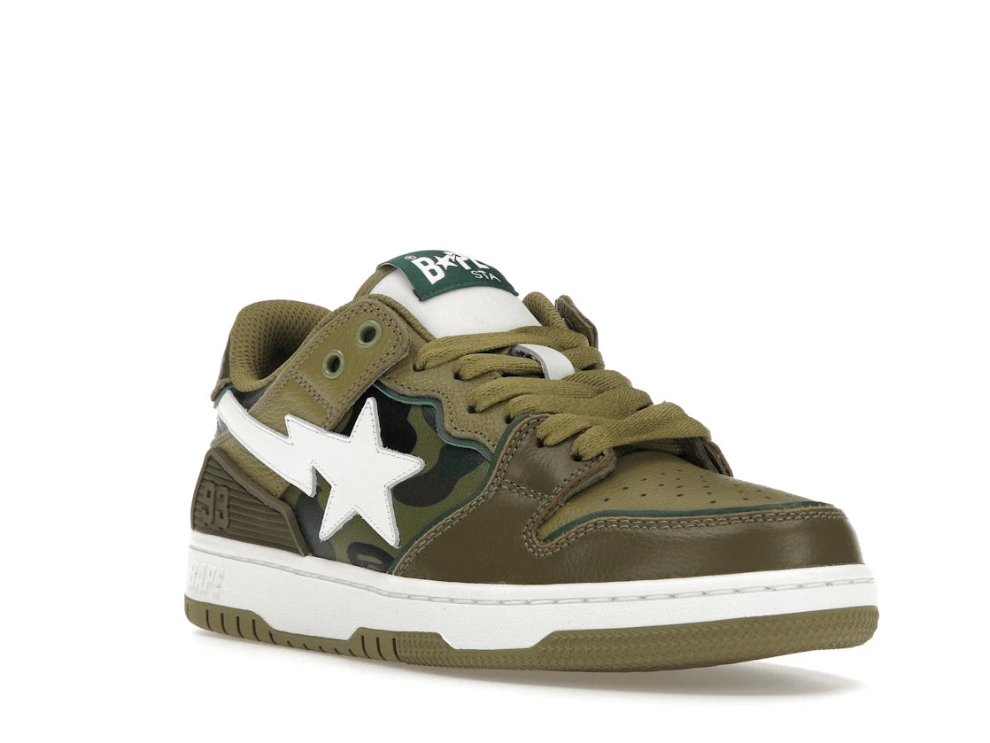 A Bathing Ape Sk8 Sta Olive Drab Green Camo - vue secondaire A