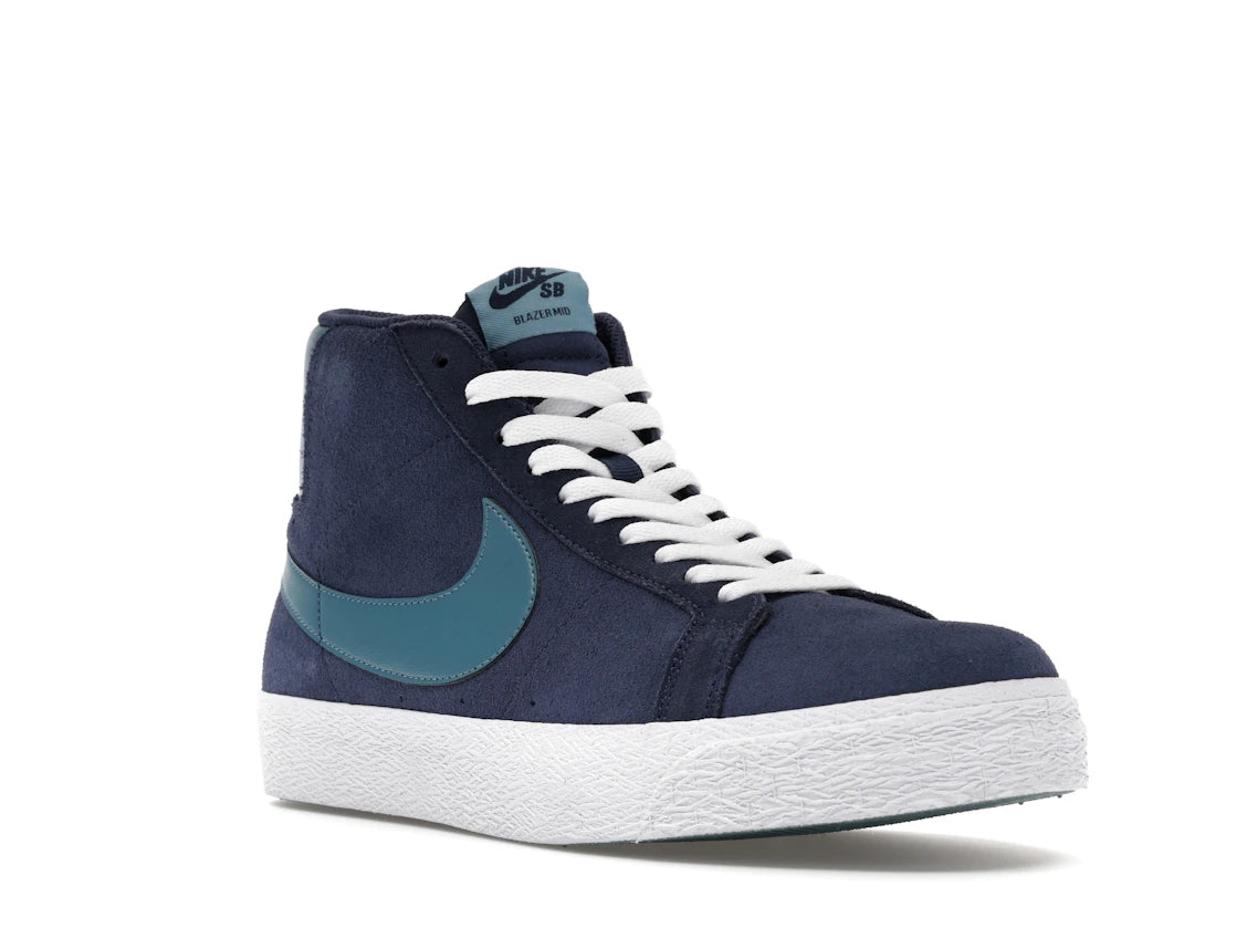 Nike SB Zoom Blazer Mid Midnight Navy Noise Aqua - vue secondaire A