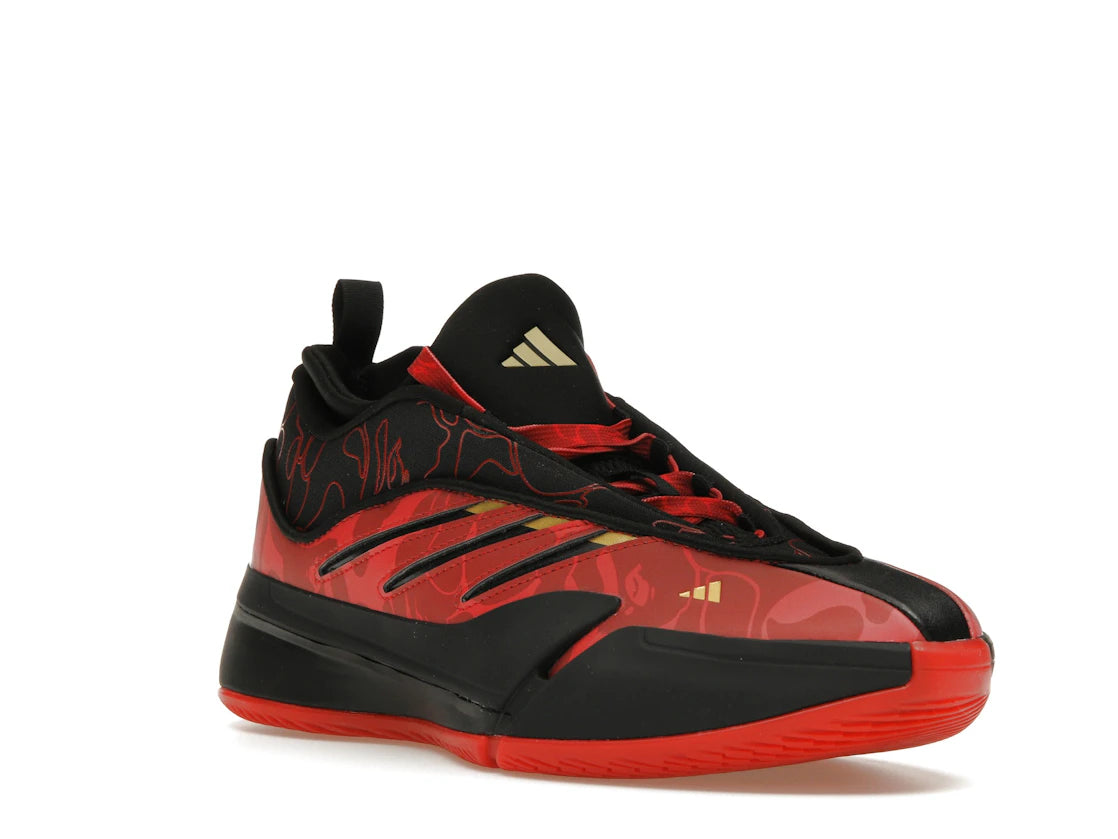 adidas Dame 9 Bape Black Red - vue secondaire A