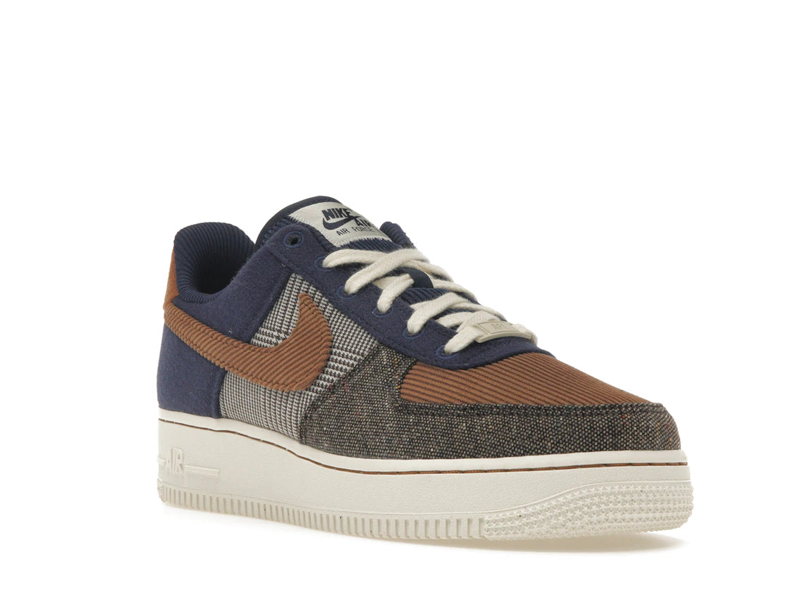Nike Air Force 1 Low '07 PRM Tweed Midnight Navy Corduroy - vue secondaire A