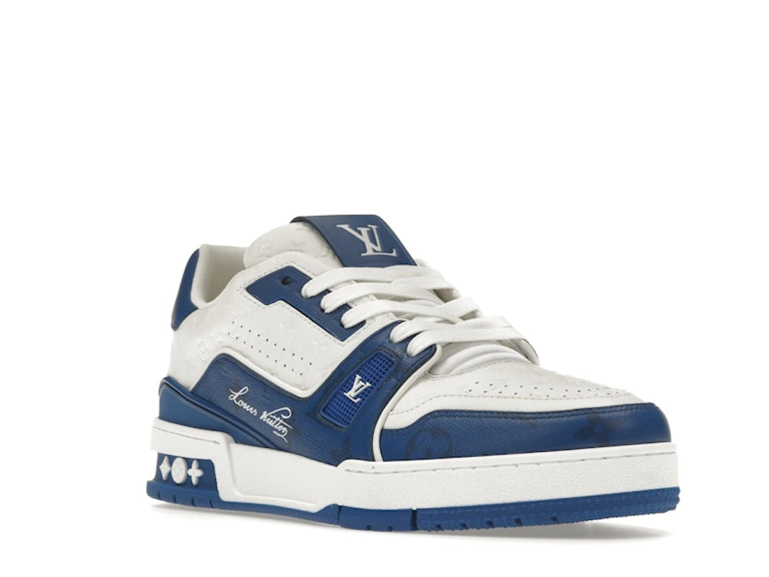 Louis Vuitton Trainer #54 Signature Blue White - vue secondaire A