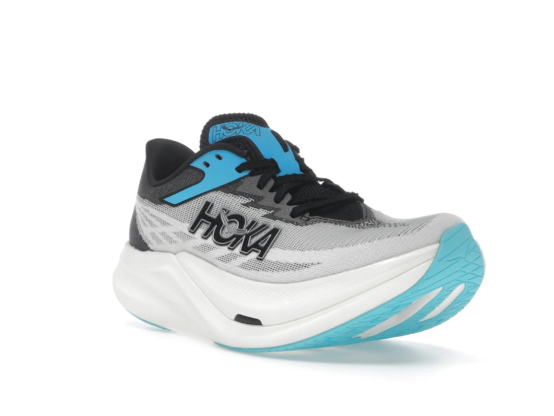 Hoka One One Rocket X 3 White Black Blue - vue secondaire A