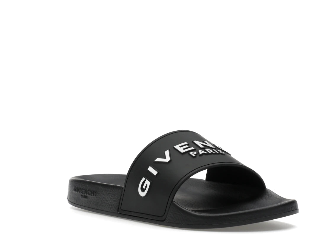 Givenchy Paris Flat Sandals Black White - vue secondaire A