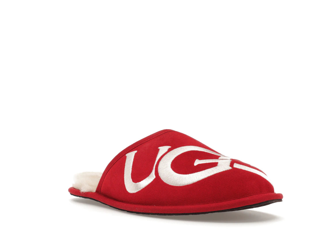 UGG Scuff Logo Slipper Samba Red Cream - vue secondaire A