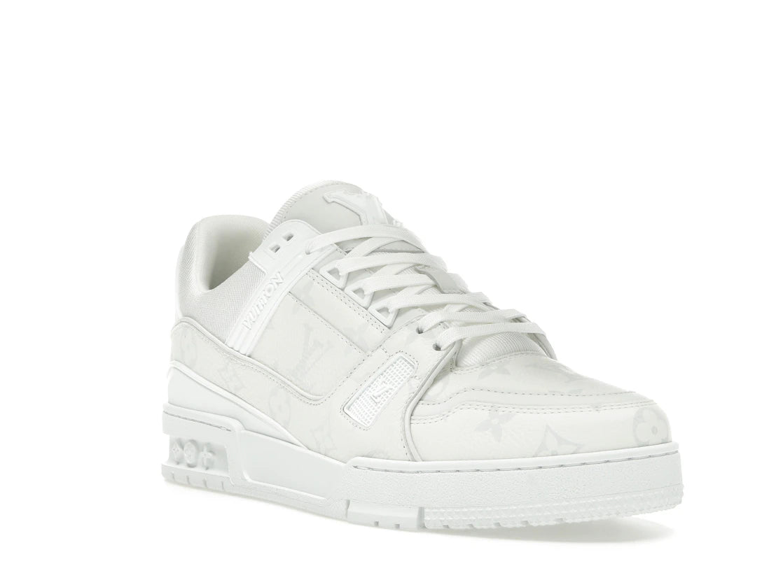 Louis Vuitton LV Trainer White Monochrome - vue secondaire A