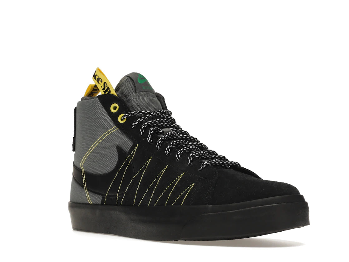 Nike SB Zoom Blazer Mid PRM Acclimate Cool Grey Yellow Strike - vue secondaire A