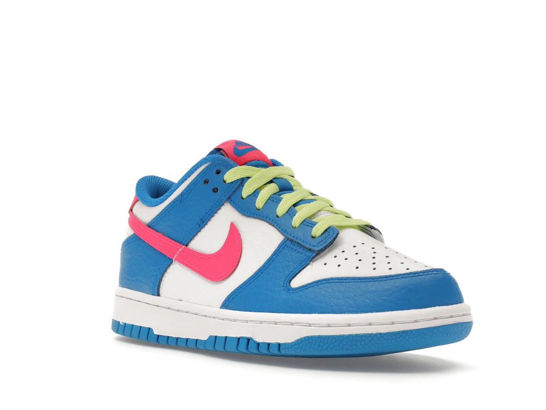 Nike Dunk Low Photo Blue White Light Lemon Twist Hyper Pink (GS) - vue secondaire A