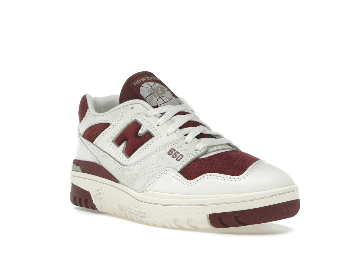 New Balance 550 Sea Salt Classic Crimson - vue secondaire A