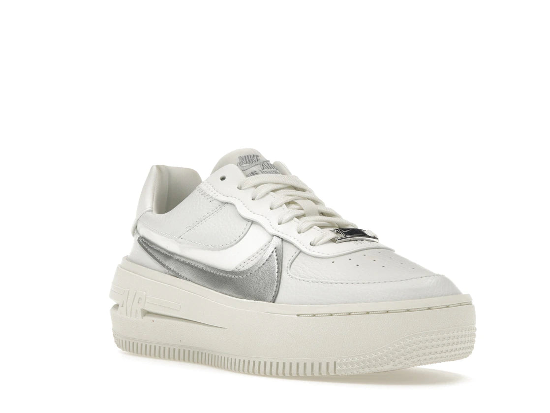 Nike Air Force 1 PLT.AF.ORM Summit White Metalic Silver (Women's) - vue secondaire A