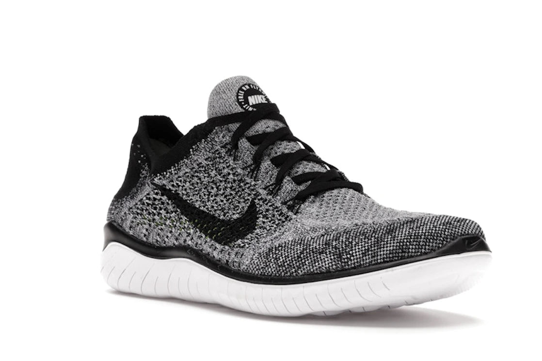 Nike Free RN Flyknit 2018 Black White Ombre - vue secondaire A