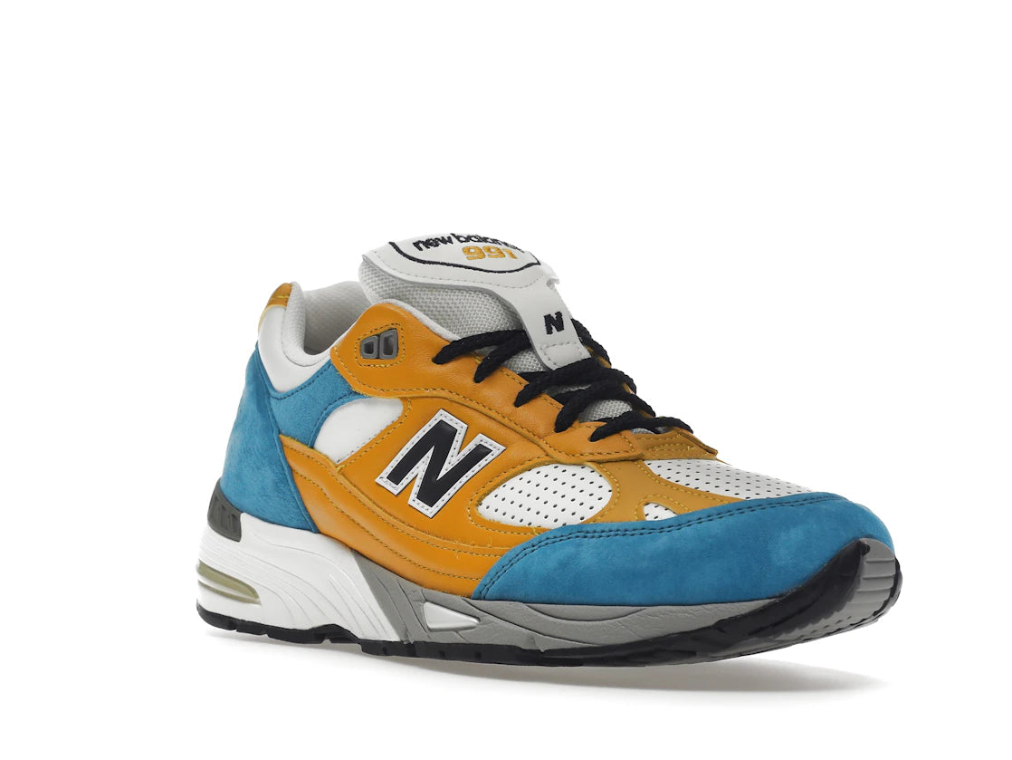 New Balance 991 MiUK SNS Blue Yellow - vue secondaire A