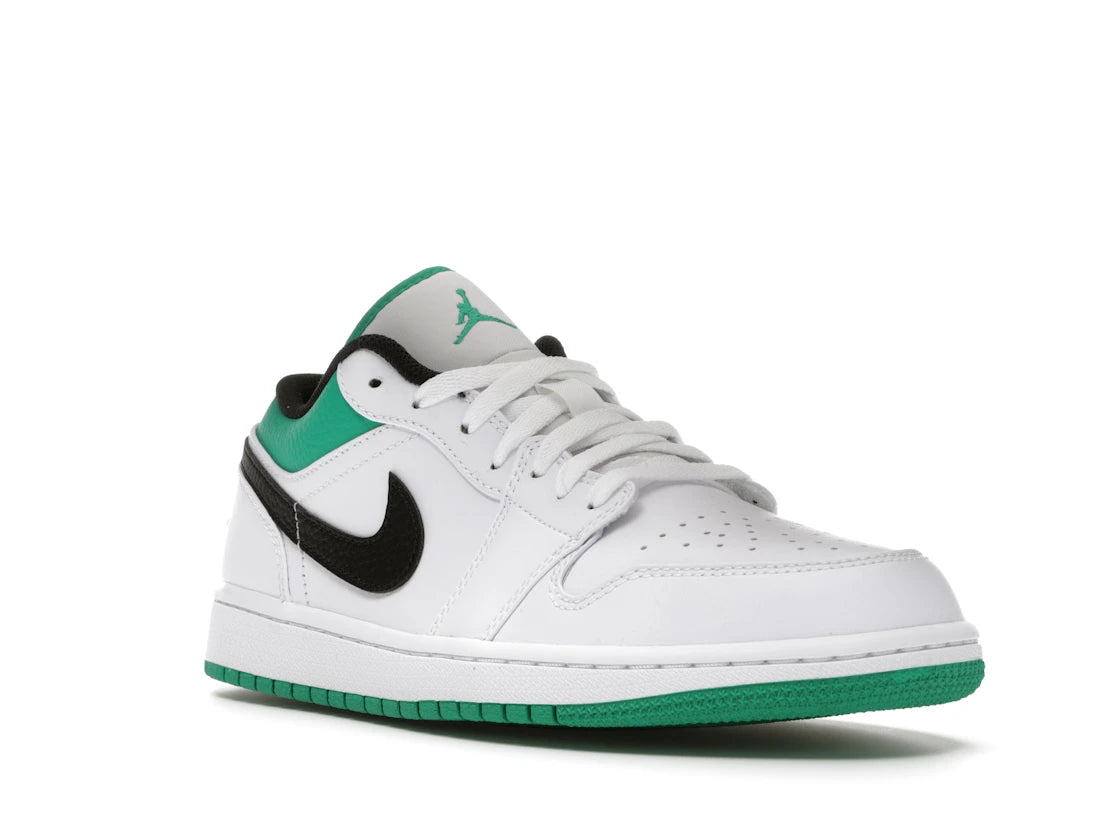 Jordan 1 Low White Lucky Green Black - vue secondaire A