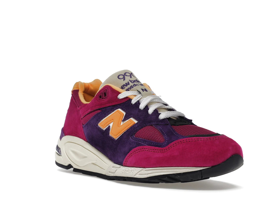 New Balance 990v2 MiUSA Teddy Santis Purple Yellow - vue secondaire A