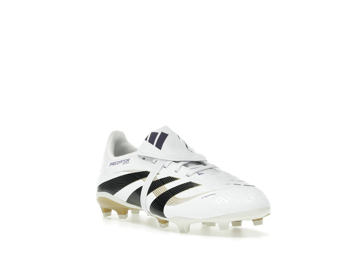 adidas Predator League Fold-Over Tongue FG/MG Cloud White Core Black Gold Metallic (GS) - vue secondaire A