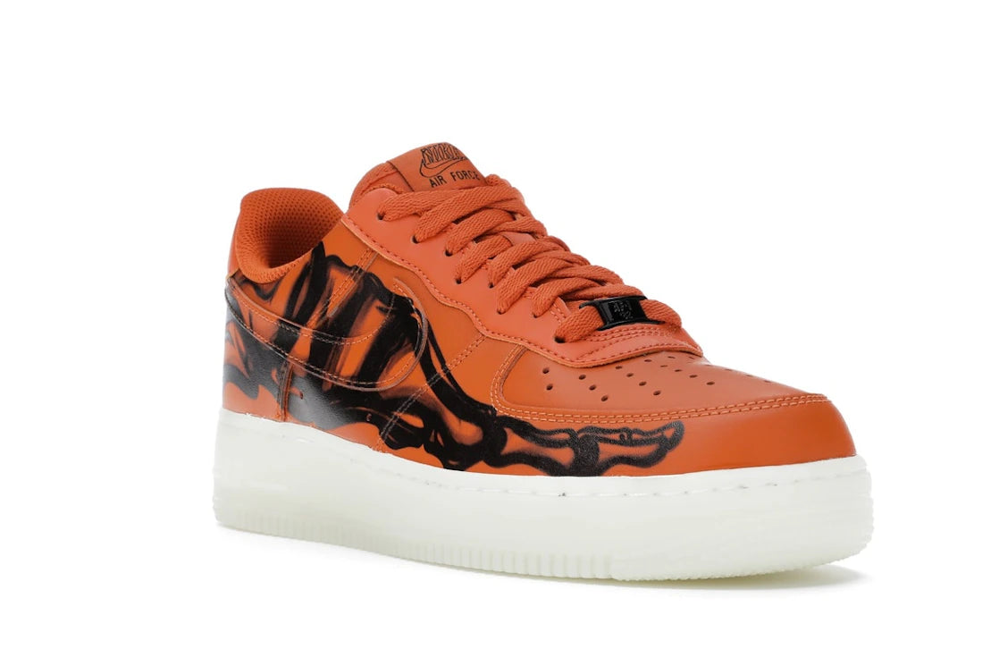 Nike Air Force 1 Low Orange Skeleton Halloween (2020) - vue secondaire A