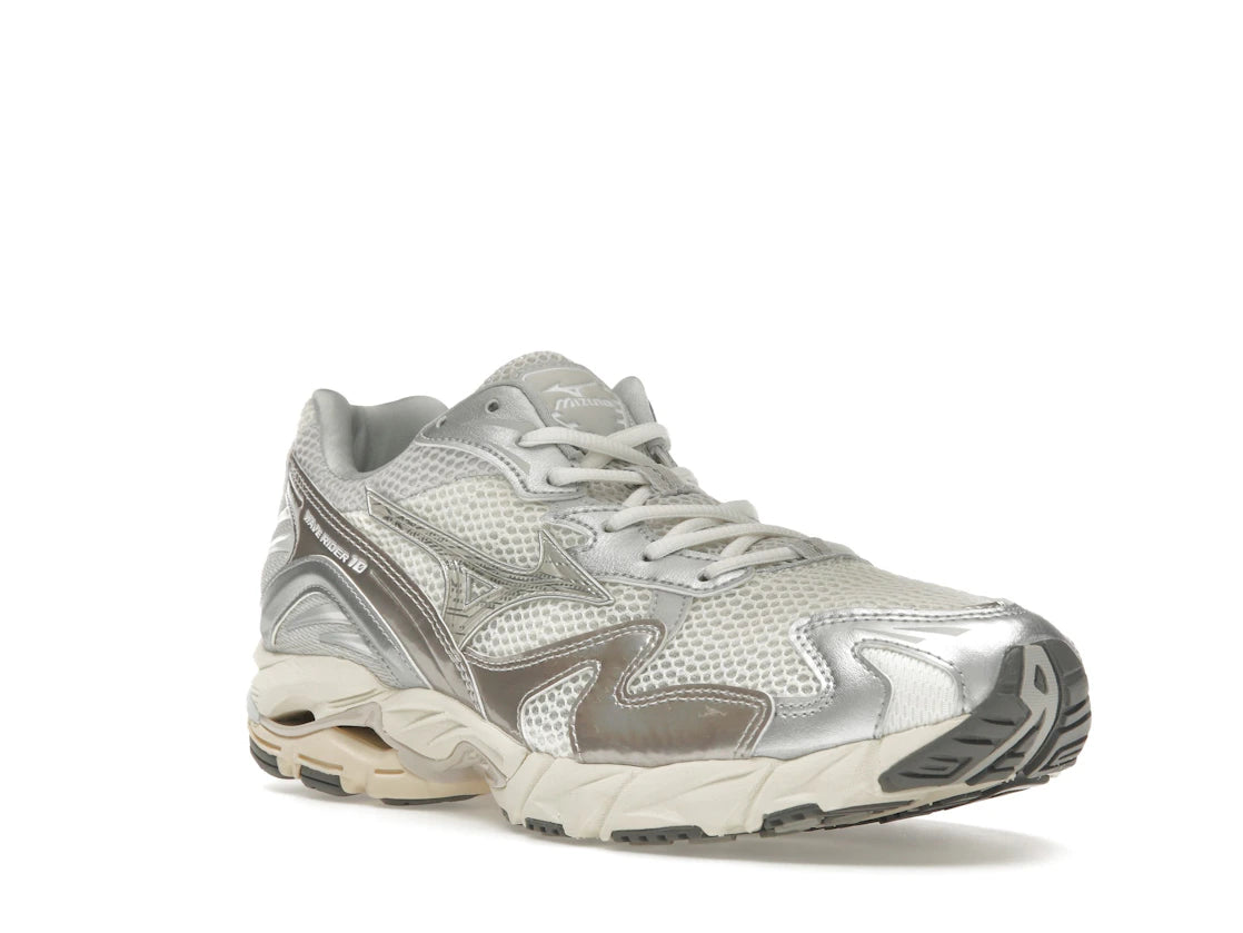 Mizuno Wave Rider 10 Metallic Snow White - vue secondaire A