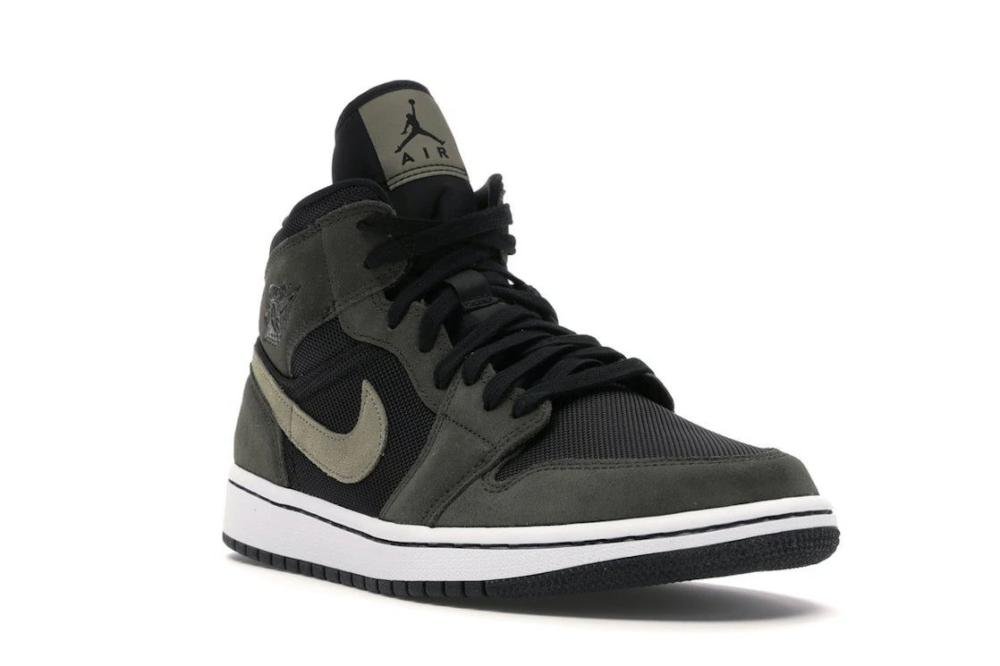 Jordan 1 Mid Military Olive (Women's) - vue secondaire A