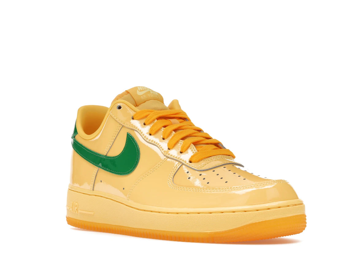 Nike Air Force 1 Low Patent Leather Topaz Gold Pine Green - vue secondaire A