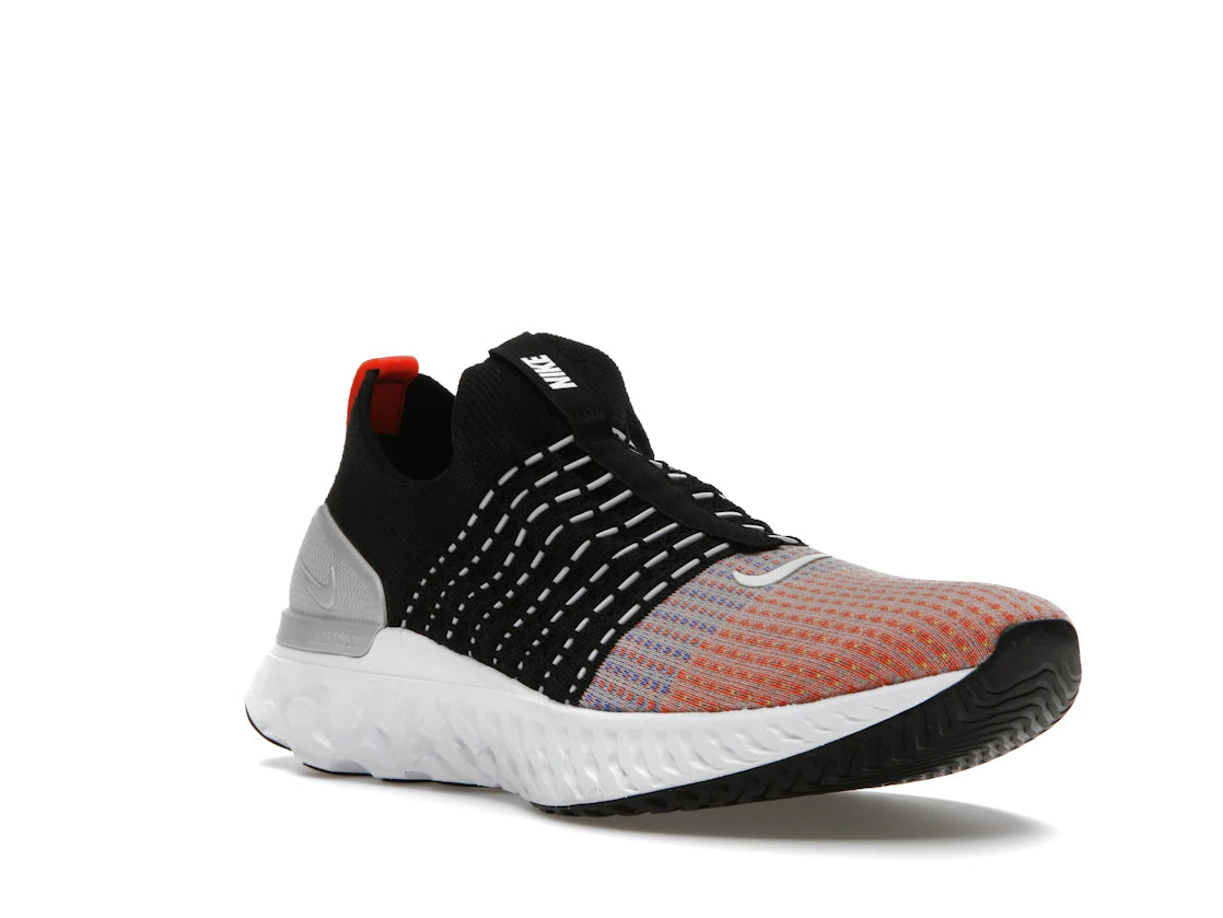 Nike React Phantom Run Flyknit 2 Black Team Orange - vue secondaire A