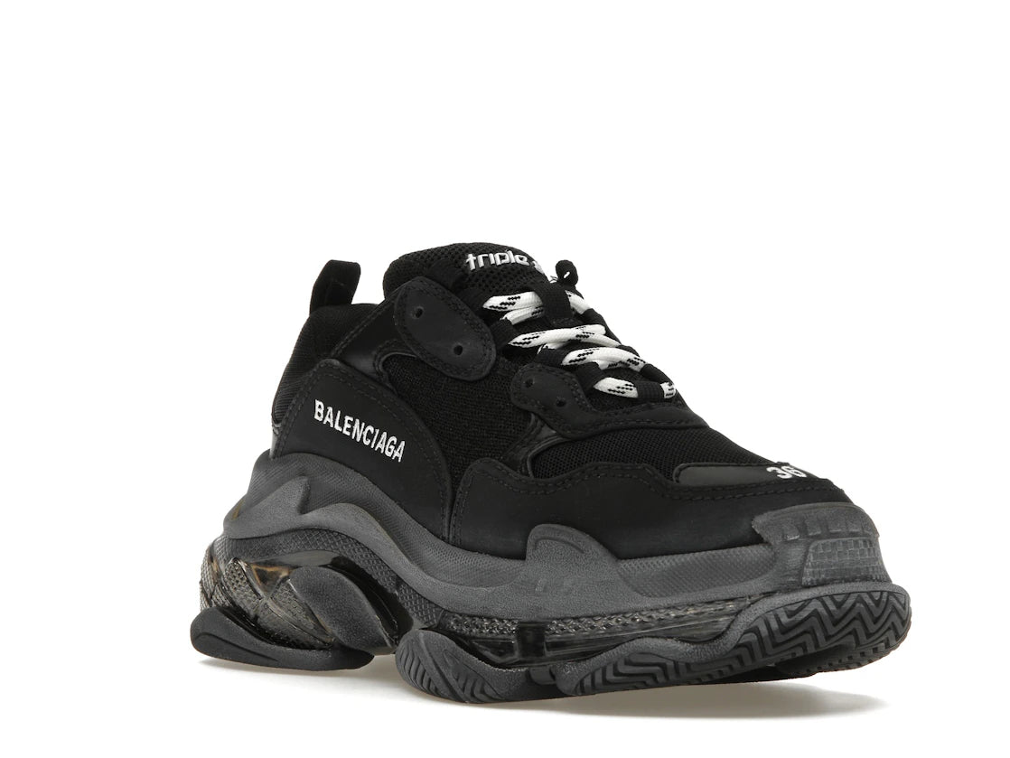 Balenciaga Triple S Clear Sole Double Black (Women's) - vue secondaire A