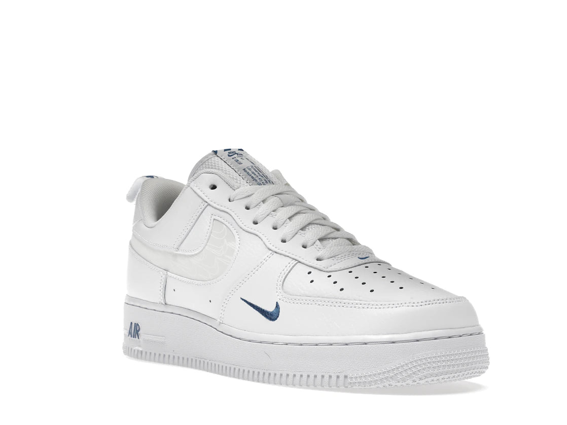 Nike Air Force 1 Low Reflective Swoosh White Blue - vue secondaire A