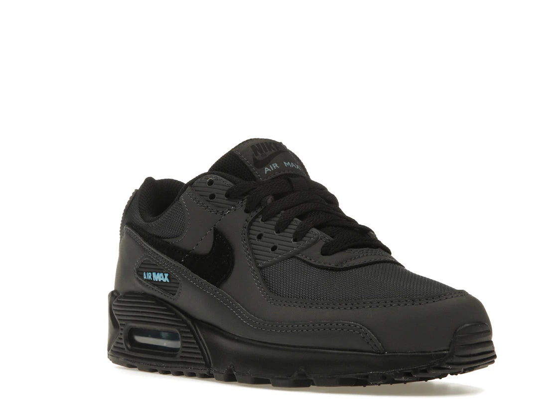 Nike Air Max 90 Dark Smoke Grey Laser Blue - vue secondaire A