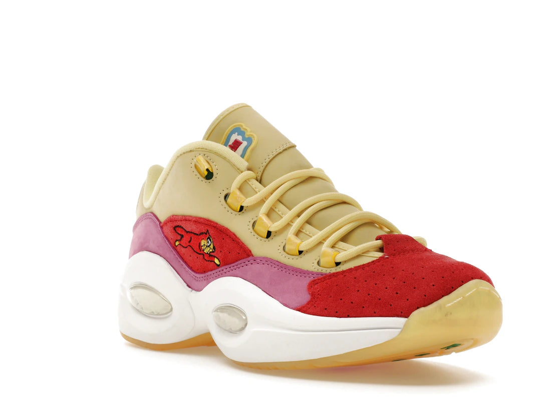 Reebok Question Low BBC Ice Cream Running Dog Yellow Red - vue secondaire A