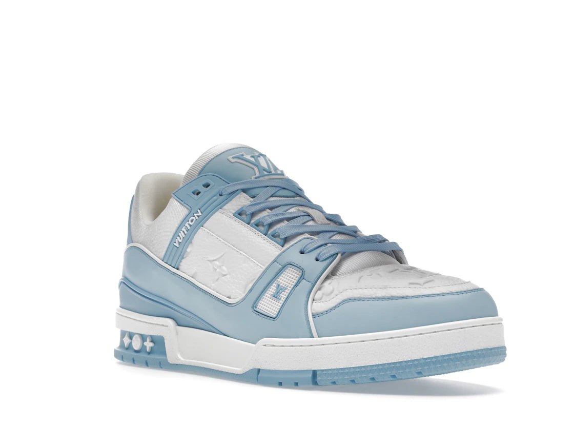 Louis Vuitton Trainer Low White Sky Blue - vue secondaire A