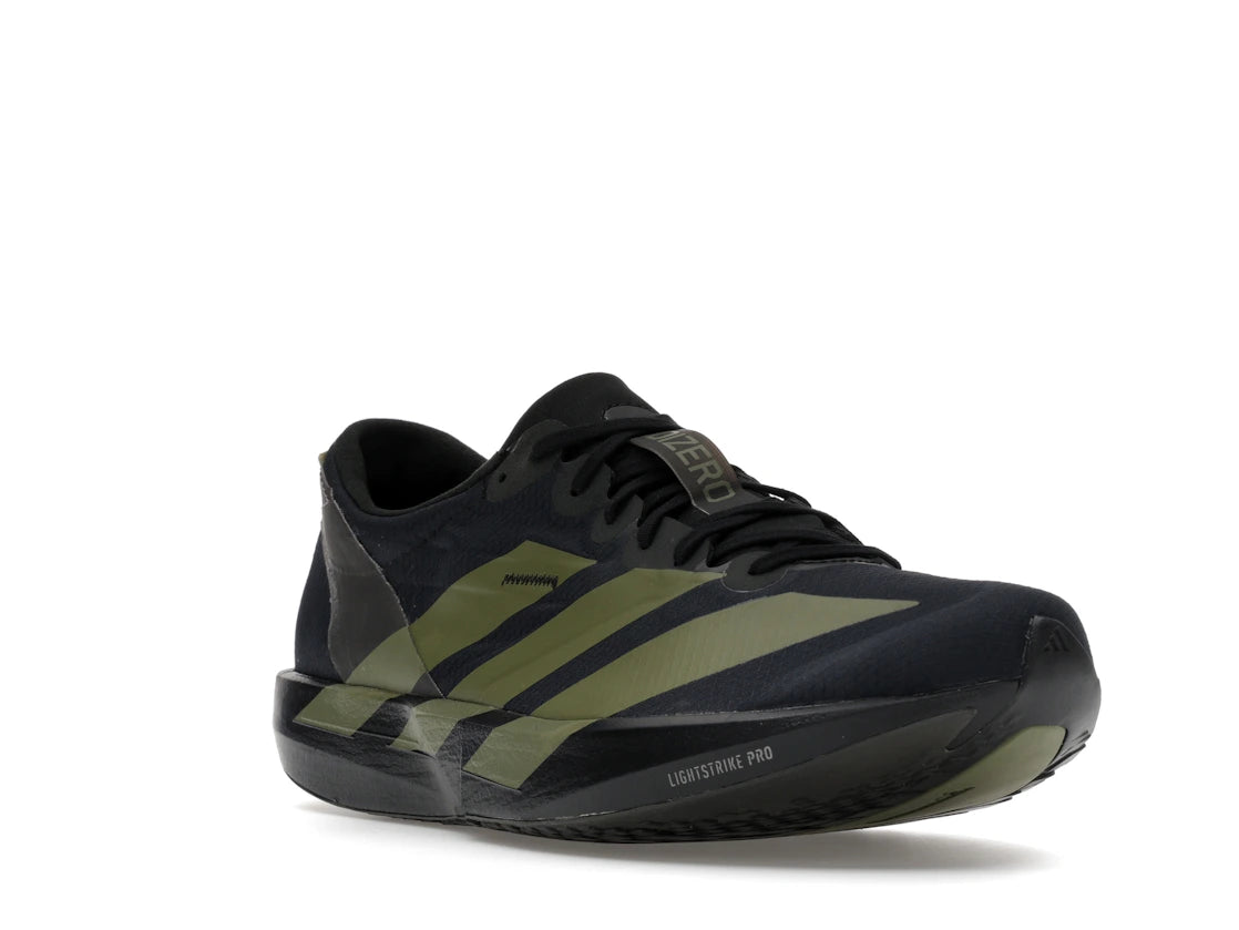 adidas Adizero Adios 9 Black Focus Olive - vue secondaire A