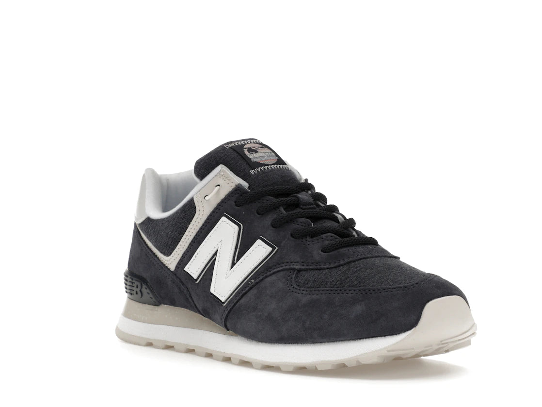 New Balance 574 Fleece Navy - vue secondaire A