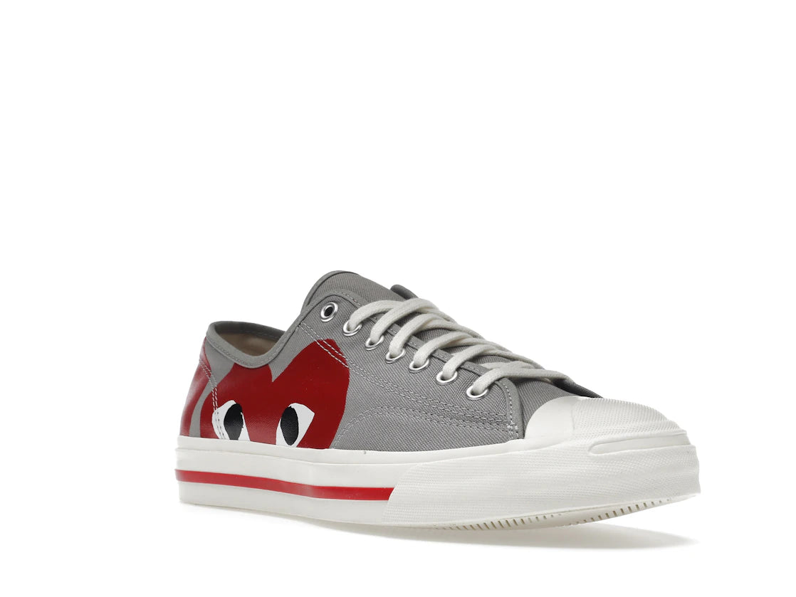 Converse Jack Purcell Comme des Garcons PLAY Grey Red - vue secondaire A