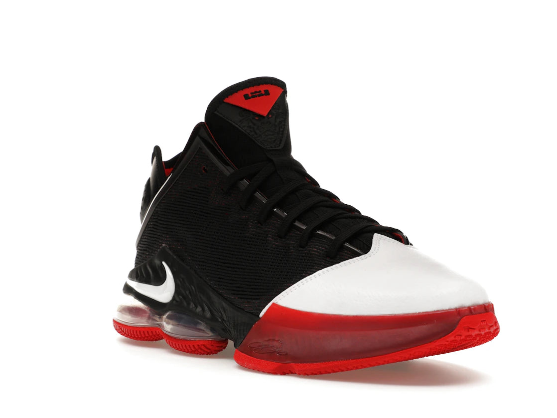 Nike LeBron 19 Low Black White University Red - vue secondaire A