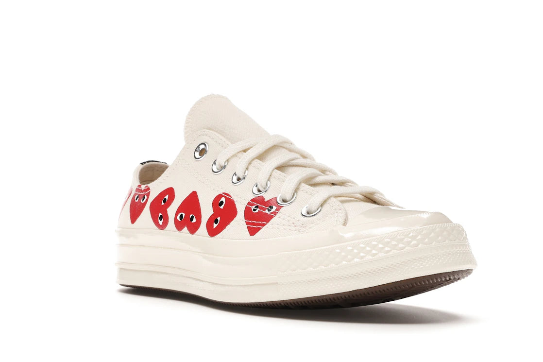 Converse Chuck Taylor All Star 70 Ox Comme des Garcons PLAY Multi-Heart White - vue secondaire A