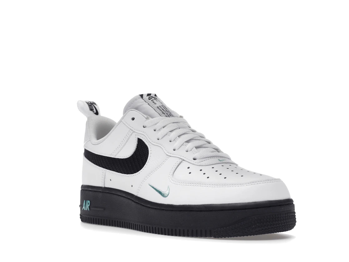 Nike Air Force 1 Low White Black Teal - vue secondaire A