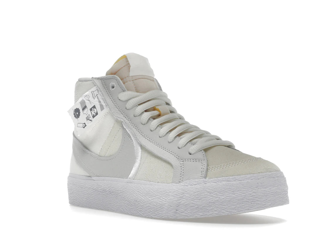 Nike SB Blazer Mid Warning Label Summit White - vue secondaire A