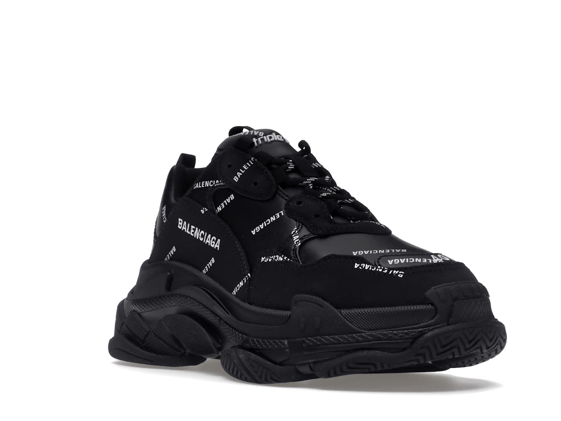 Balenciaga Triple S Black Logo (Women's) - vue secondaire A