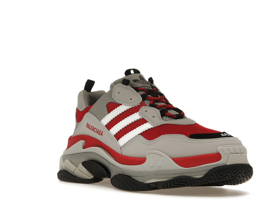 Balenciaga x adidas Triple S Red Grey Black - vue secondaire A