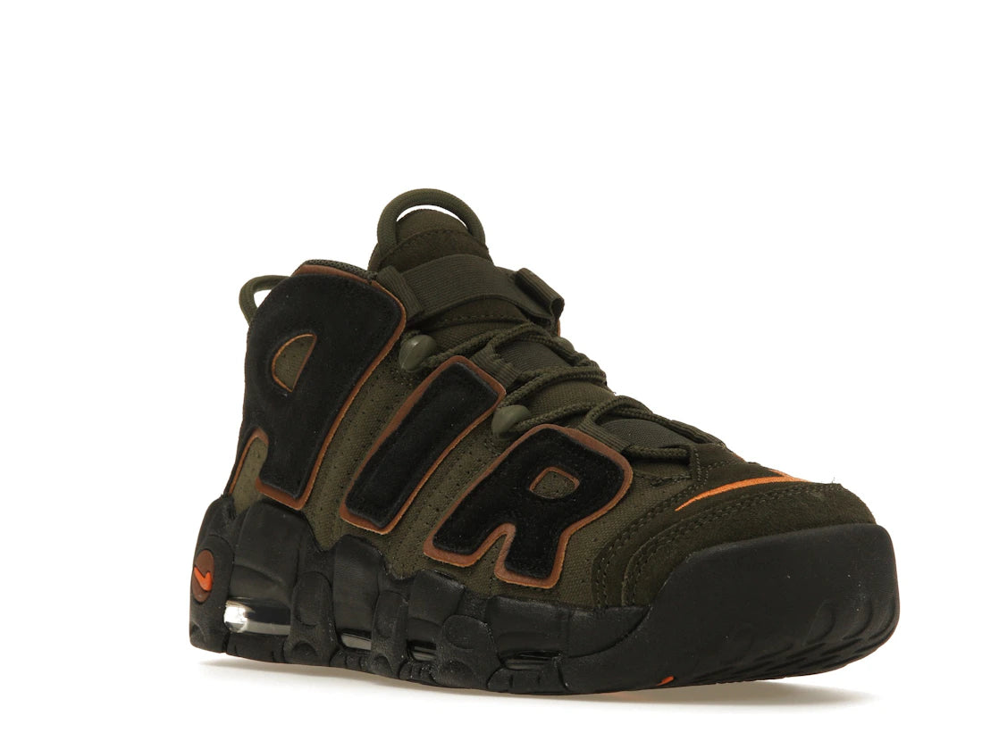 Nike Air More Uptempo 96 Cargo Khaki Alpha Orange - vue secondaire A