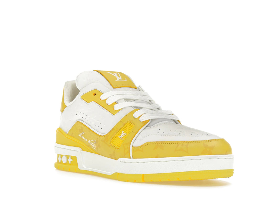 Louis Vuitton Trainer White Yellow Monogram - vue secondaire A