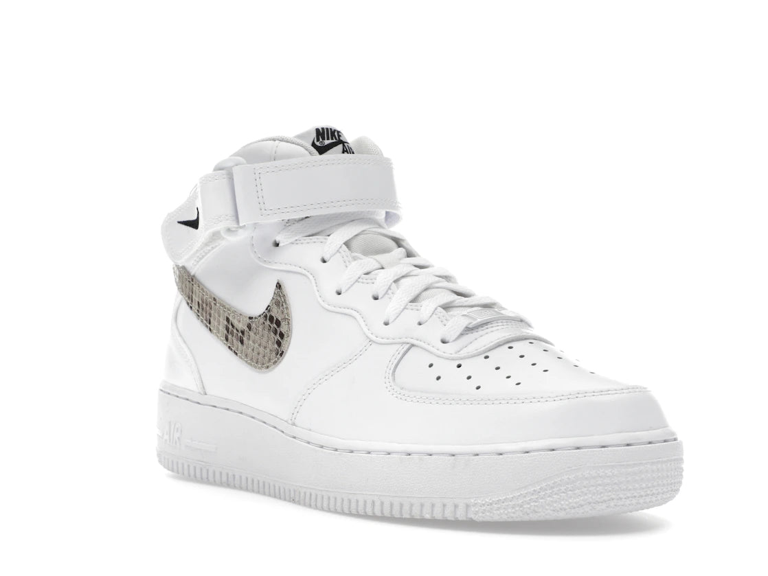 Nike Air Force 1 '07 Mid White Snake Swoosh (Women's) - vue secondaire A